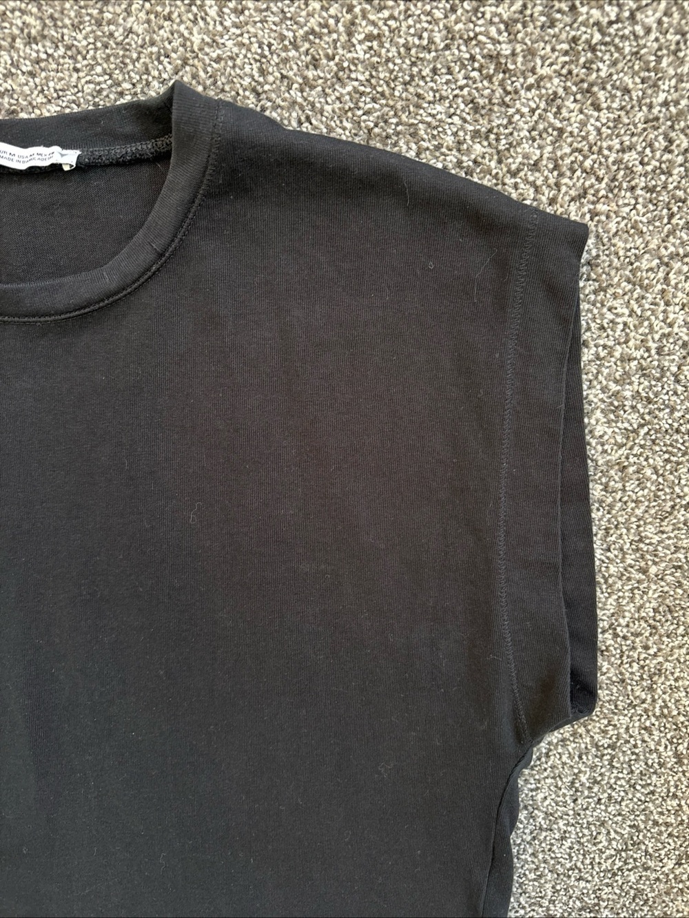 Zara Women’s Cap Sleeve Black Shirt Cropped Size Medium Casual Chic - Picture 4 of 7
